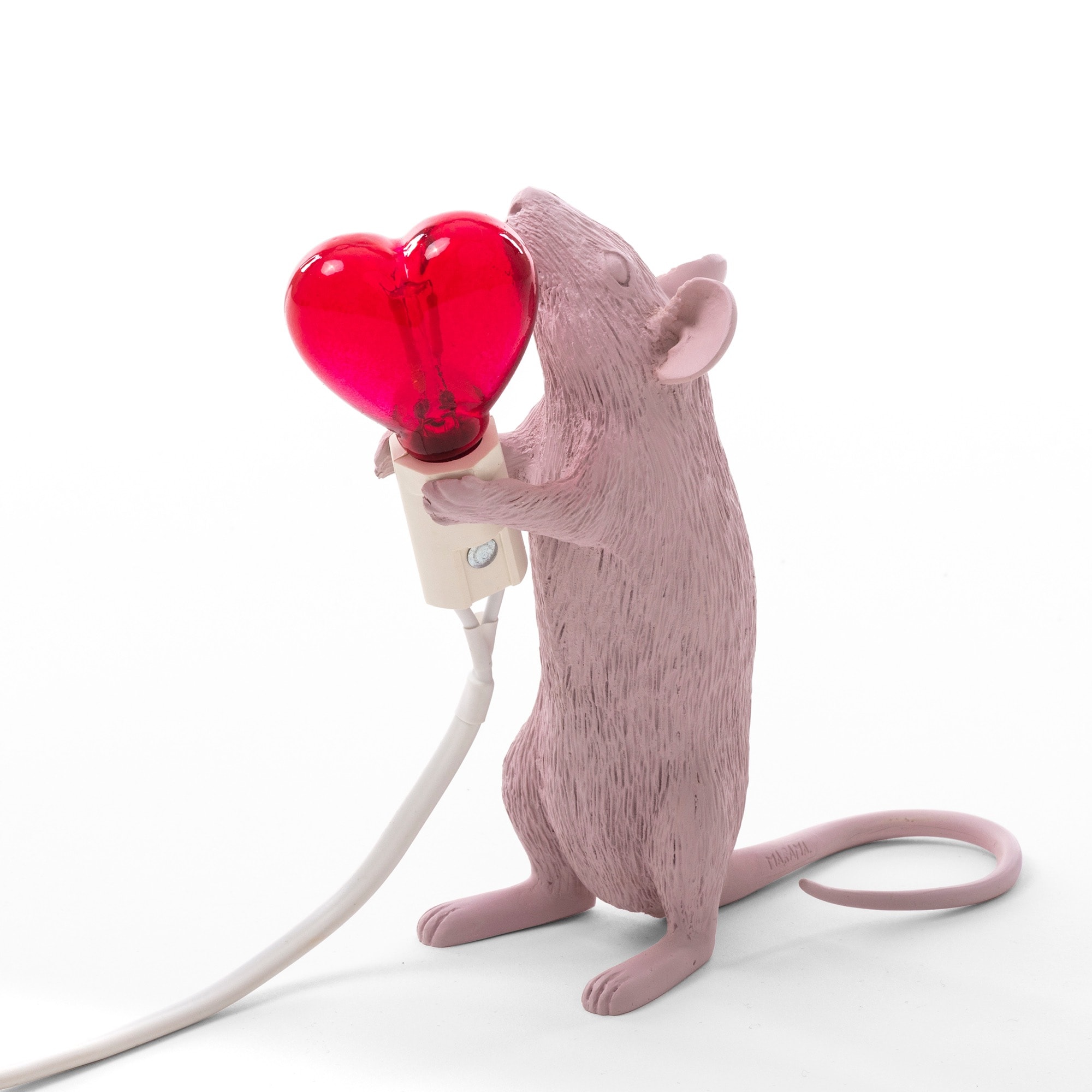 Mouse Lamp Valentine`s day Bordslampa USB Rosa