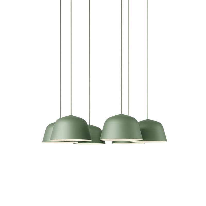 Ambit cluster Ø25 6st taklampa dusty green