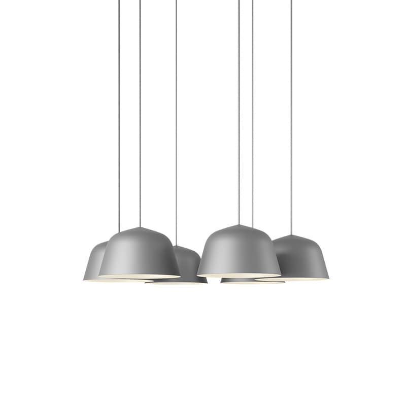 Ambit cluster Ø25 6st taklampa grey