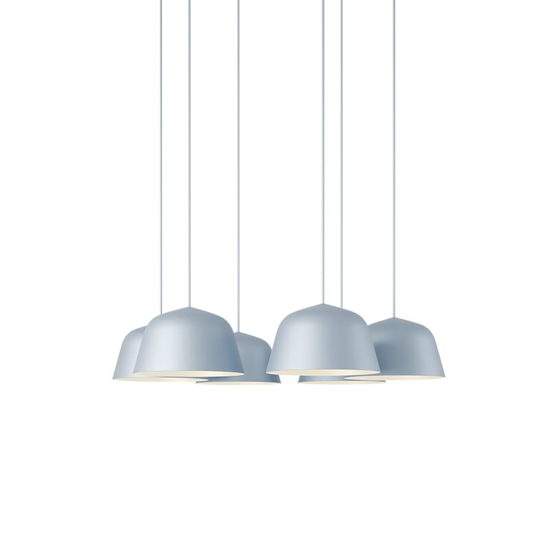 Ambit cluster Ø25 6st taklampa light blue