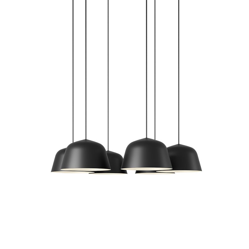 Ambit cluster Ø25 6st taklampa black