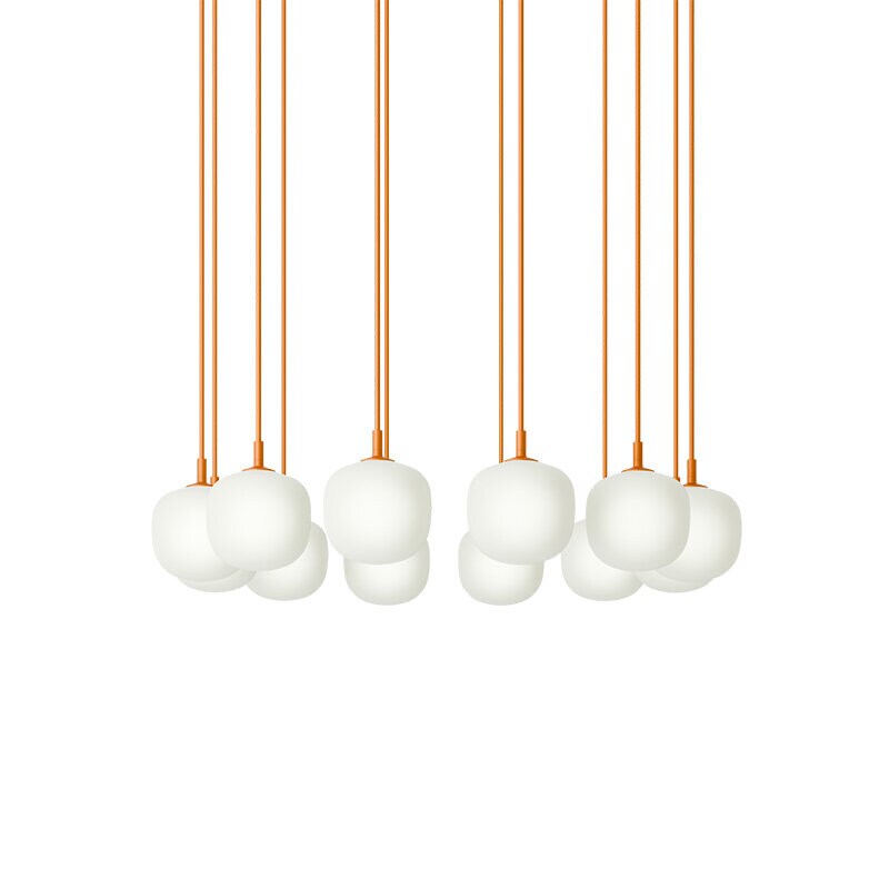 Rime cluster Ø12 12st taklampa orange