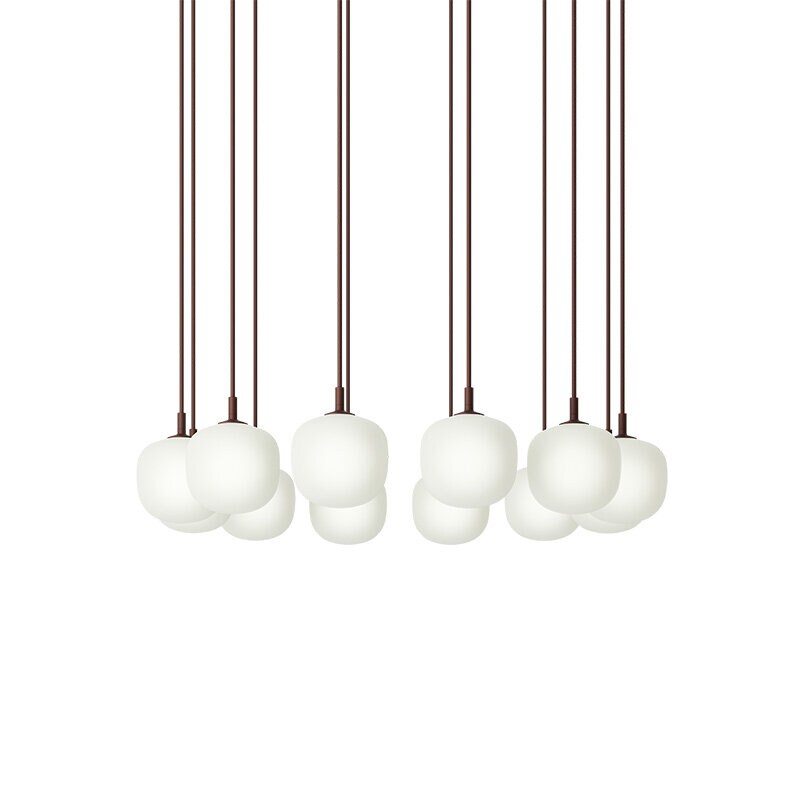Rime cluster Ø12 12st taklampa deep red