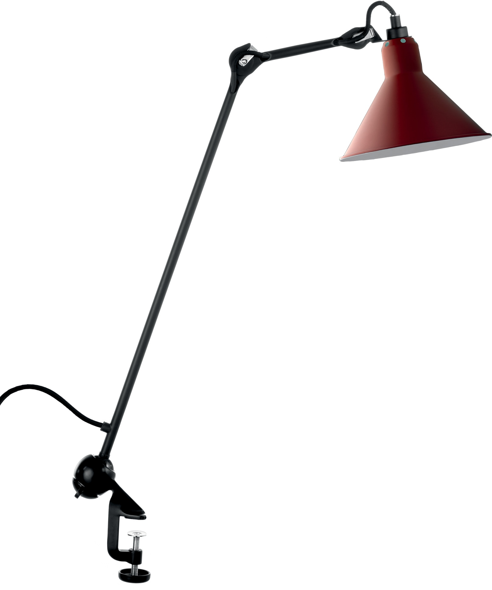 Lampe Gras N°201 bordslampa conic svart/röd