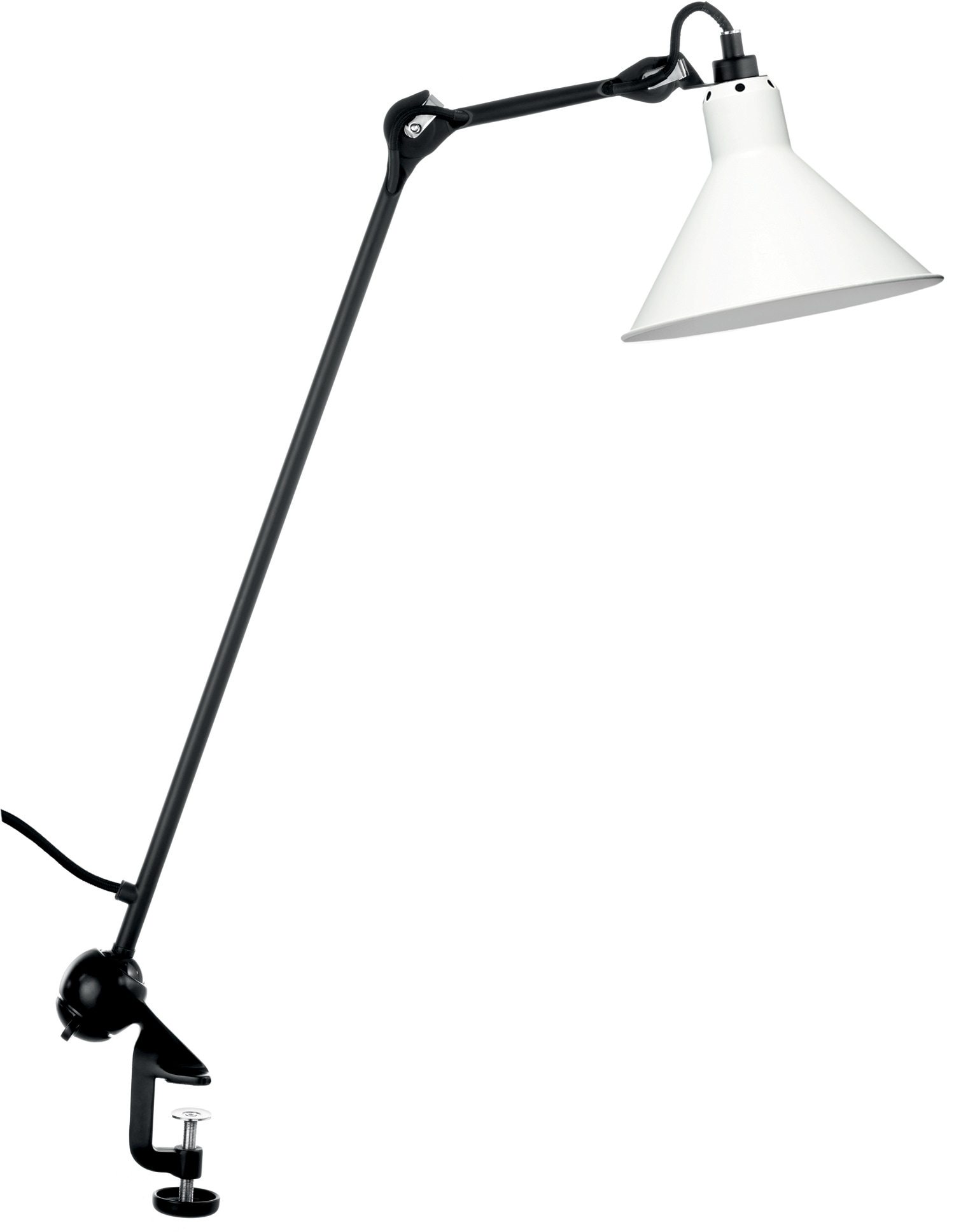 Lampe Gras N°201 bordslampa conic svart/vit