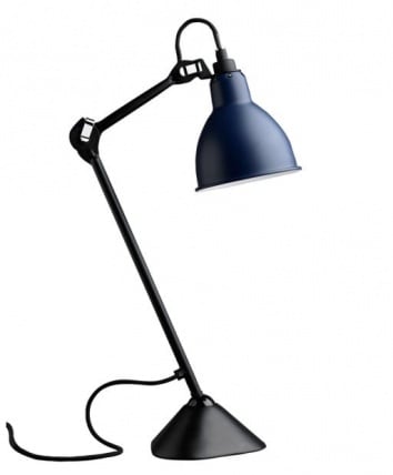 Lampe Gras N°205 bordslampa round svart/blå