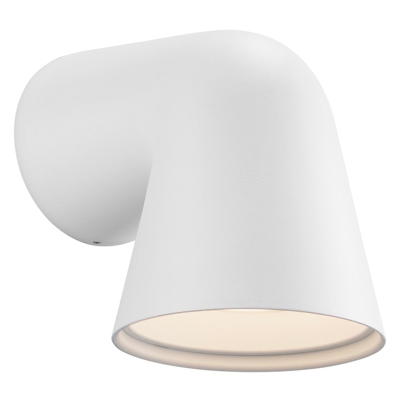 Front Single vägglampa vit