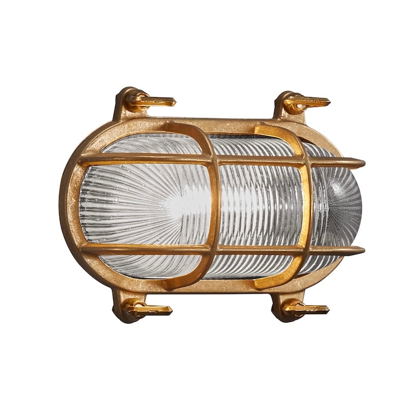 Helford vägglampa mässing