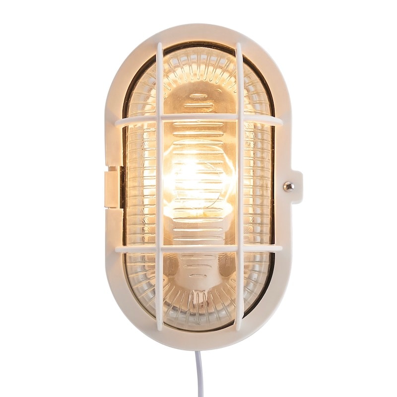 Skotlampe vägglampa vit