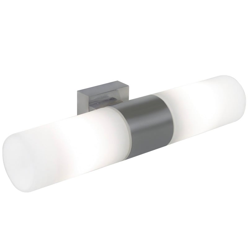 Tangens Double vägglampa borstat stål