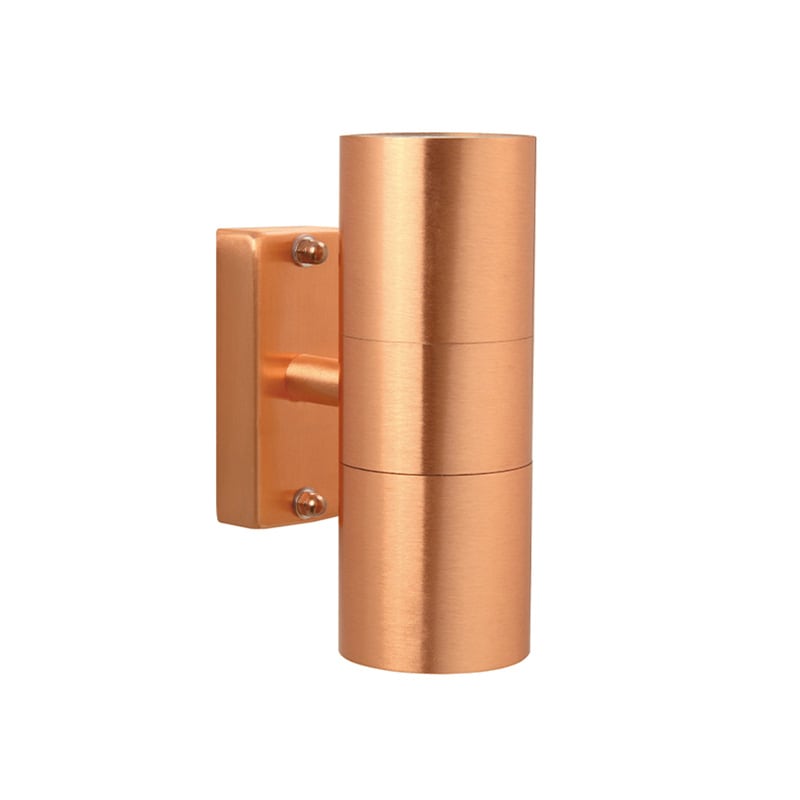 Tin Double vägglampa koppar IP54