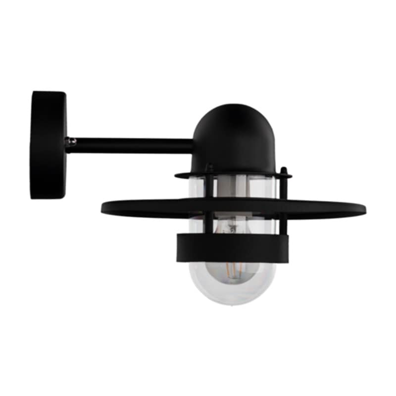Bergen vägglampa svart IP54