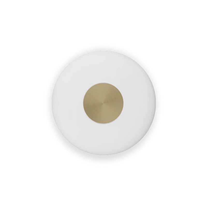 Glint 25 vägglampa mässing/opalglas