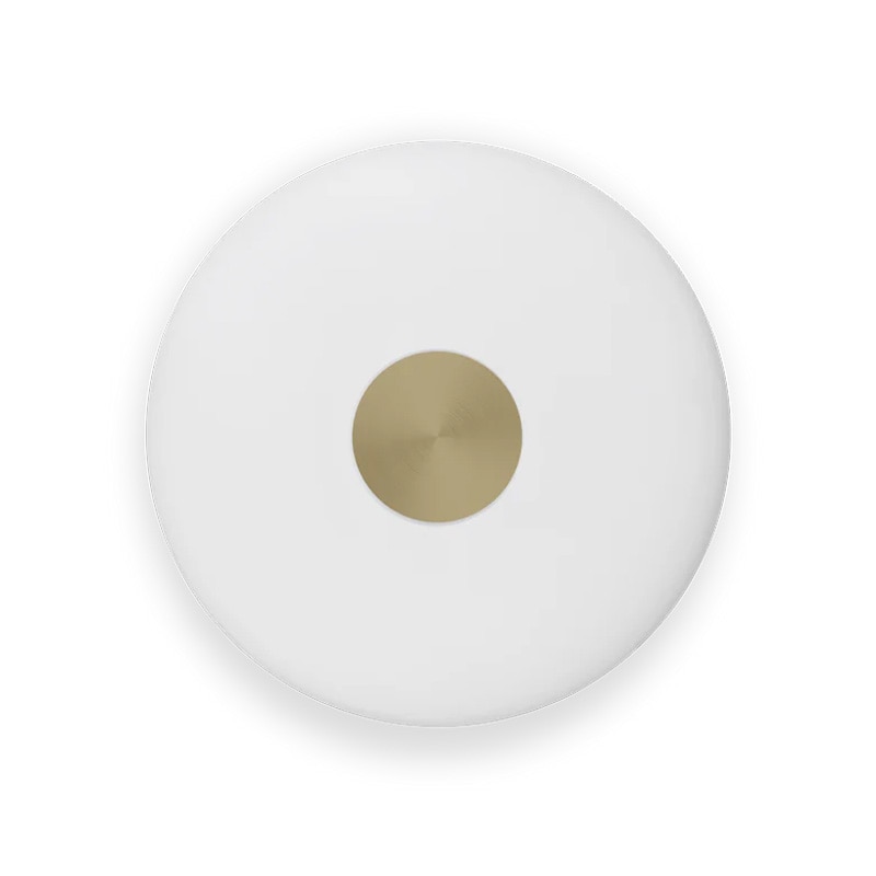 Glint 36 vägglampa mässing/opalglas
