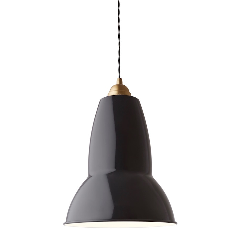 Original 1227 Brass Maxi taklampa Jet Black