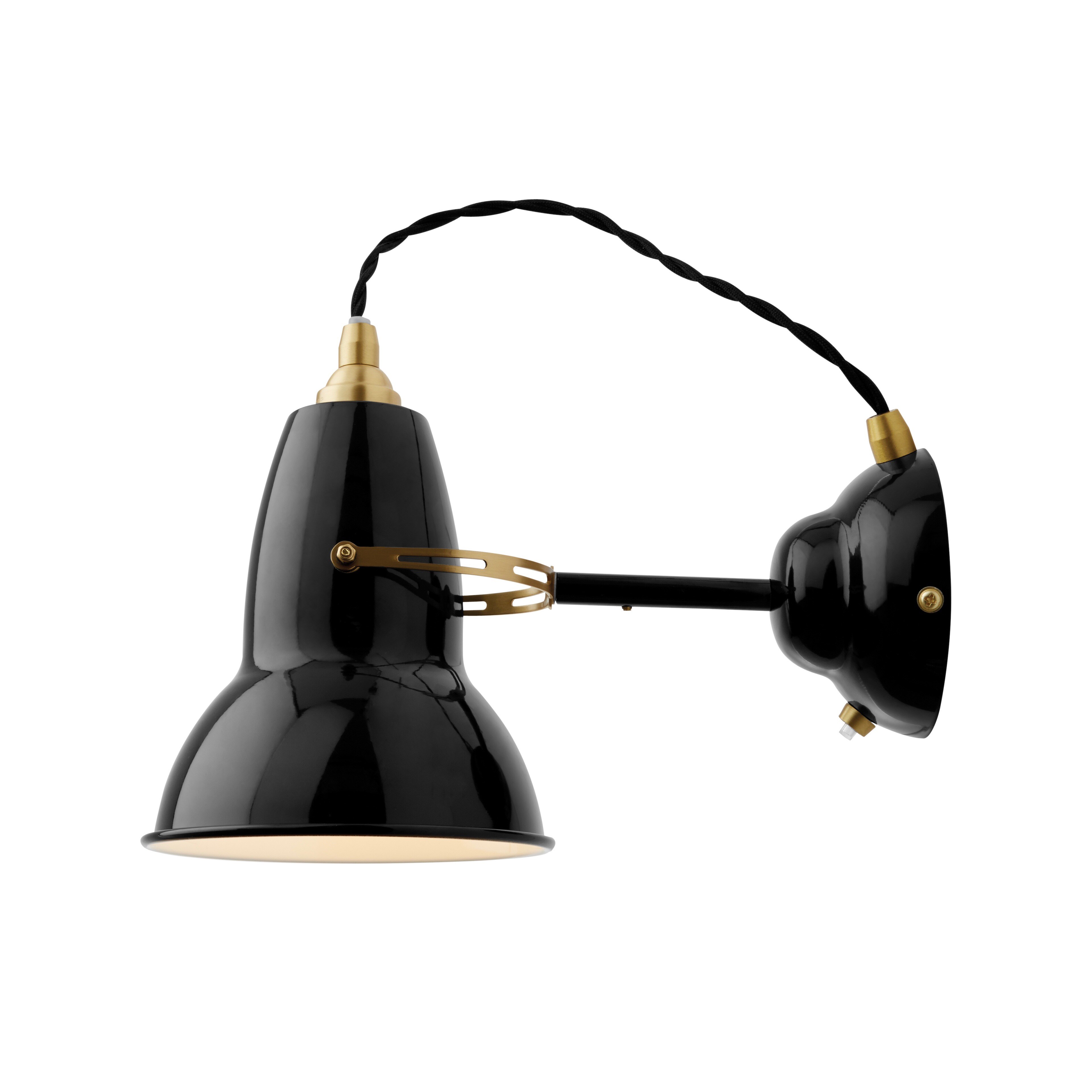 Original 1227 Brass vägglampa deep slate