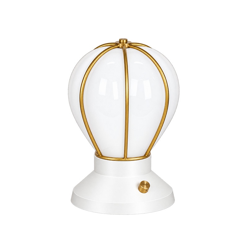 Hobo Lantern bordslampa vit/mässing