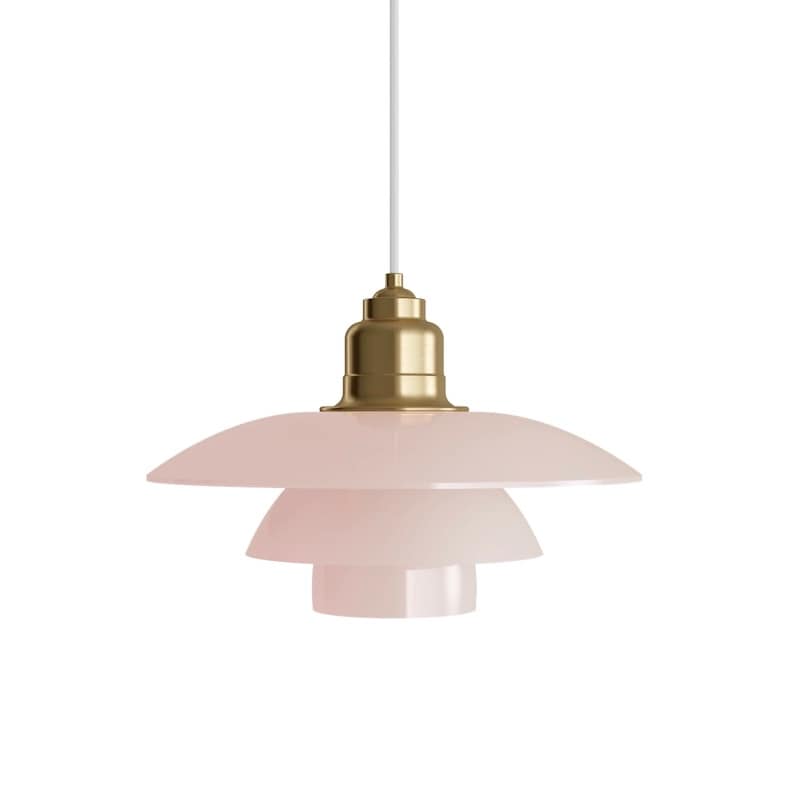 PH 3½-3 taklampa pale rose/mässing