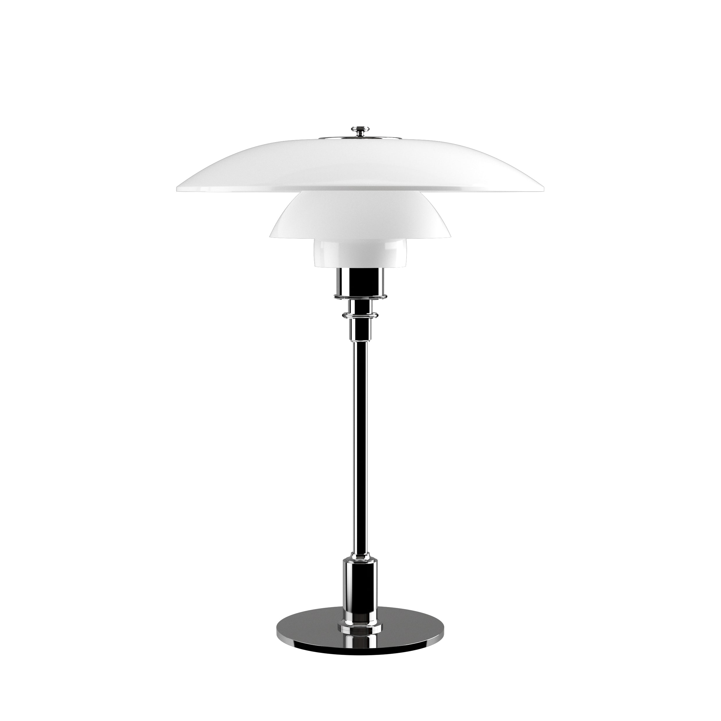 PH 3½-2½ Bordslampa glas/krom