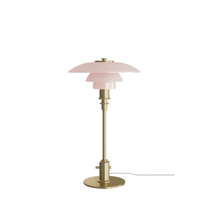 PH 2/1 bordslampa pale rose/mässing
