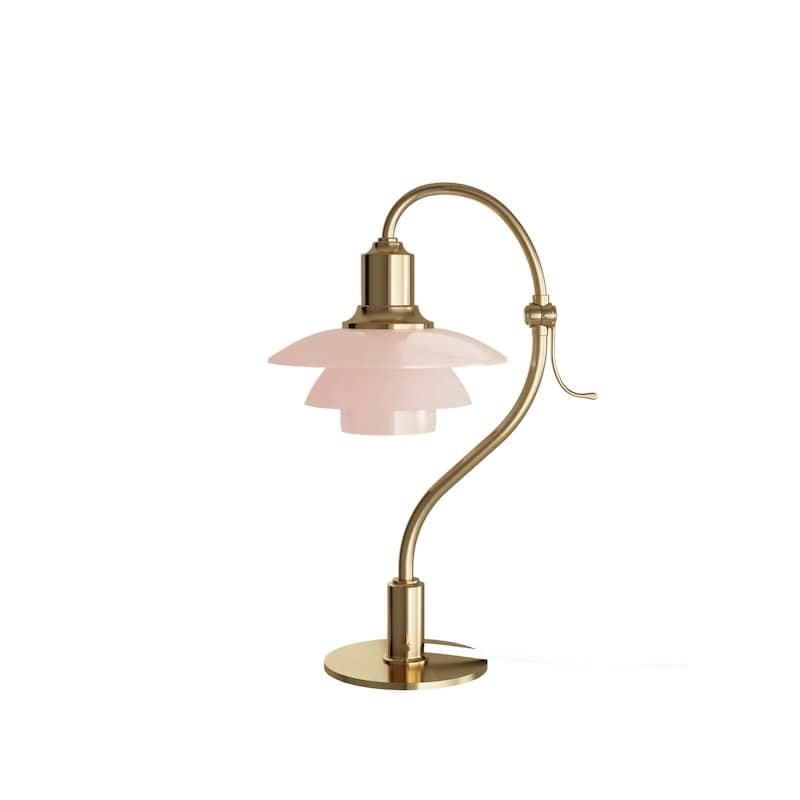 PH 2/2 the Question Mark bordslampa pale rose/mässing