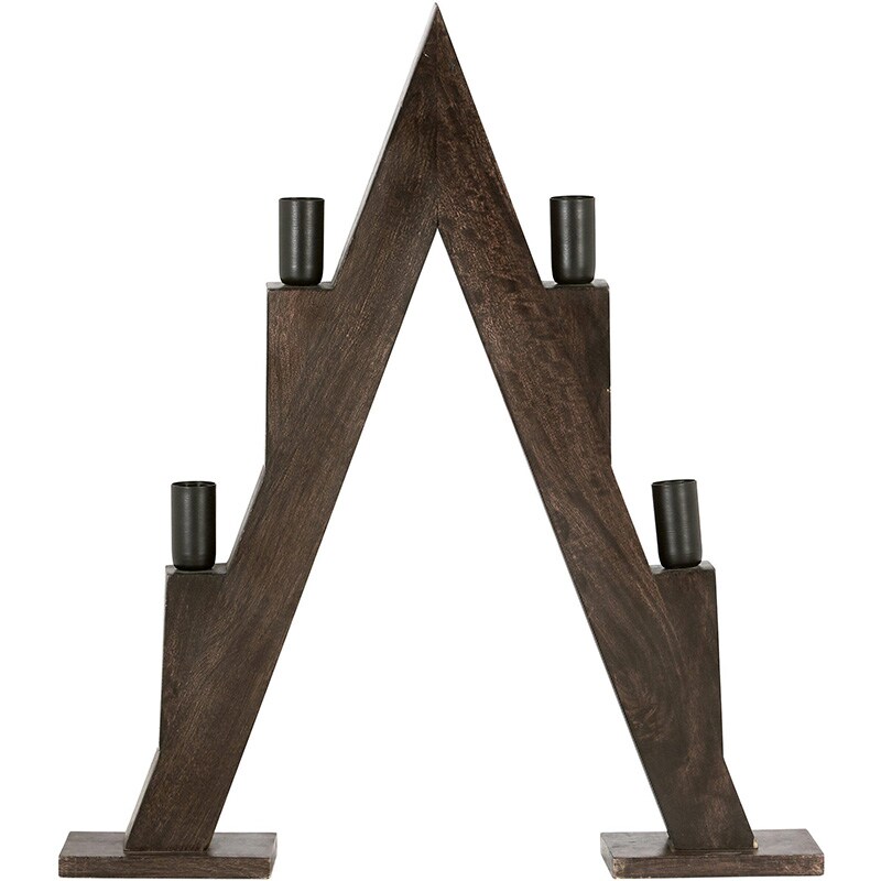 Torsby 56 cm adventsljusstake brun