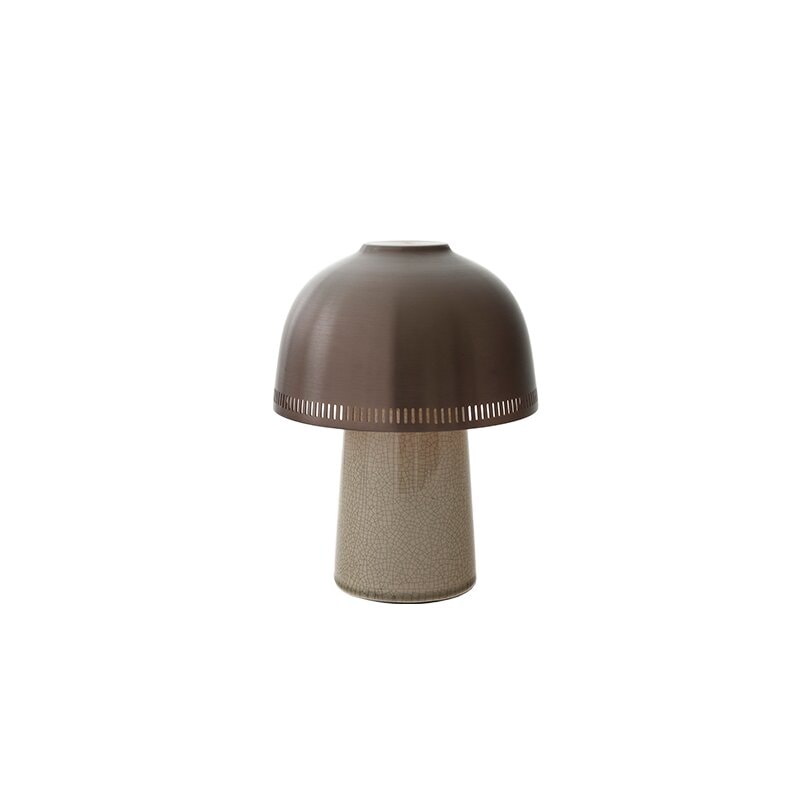 Raku SH8 portabla bordslampa beige grey & bronzed