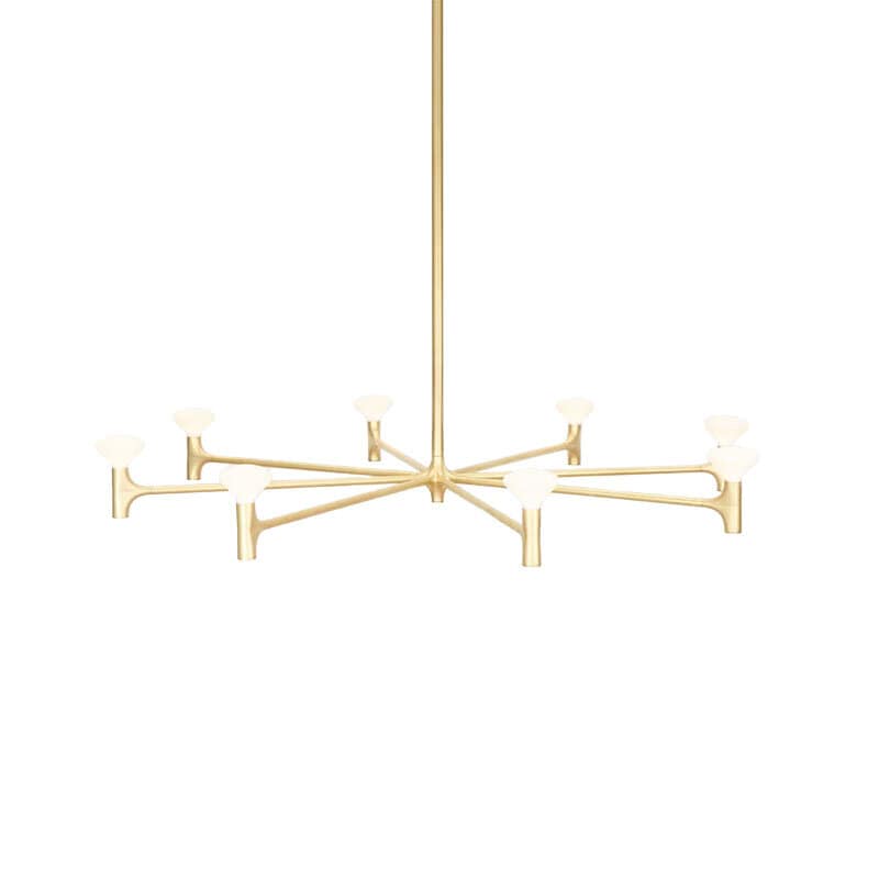 Root one-tier large chandelier solid brass