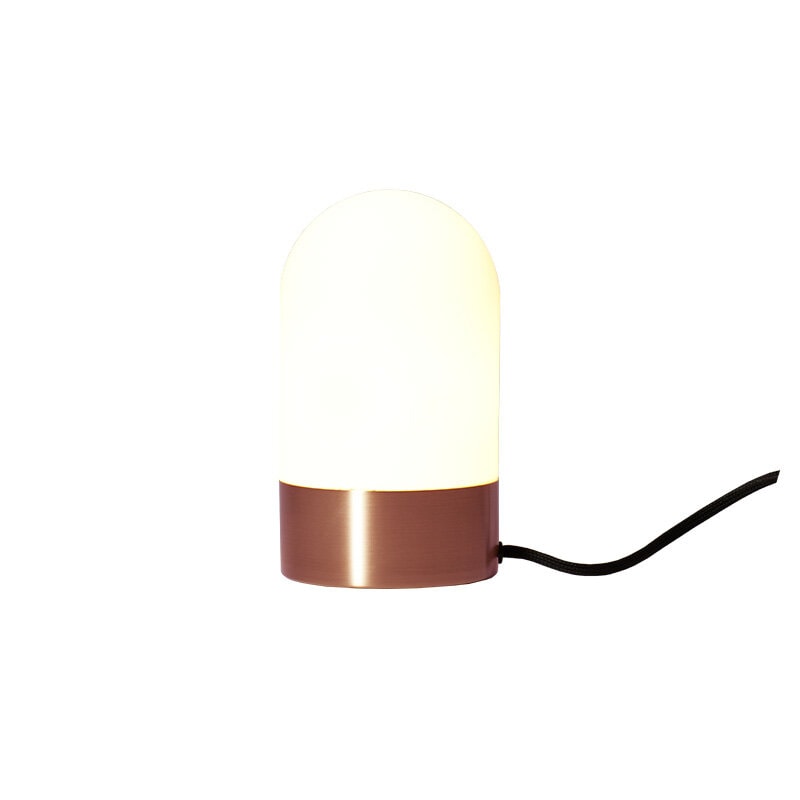 Vox bordslampa borstad koppar/opal