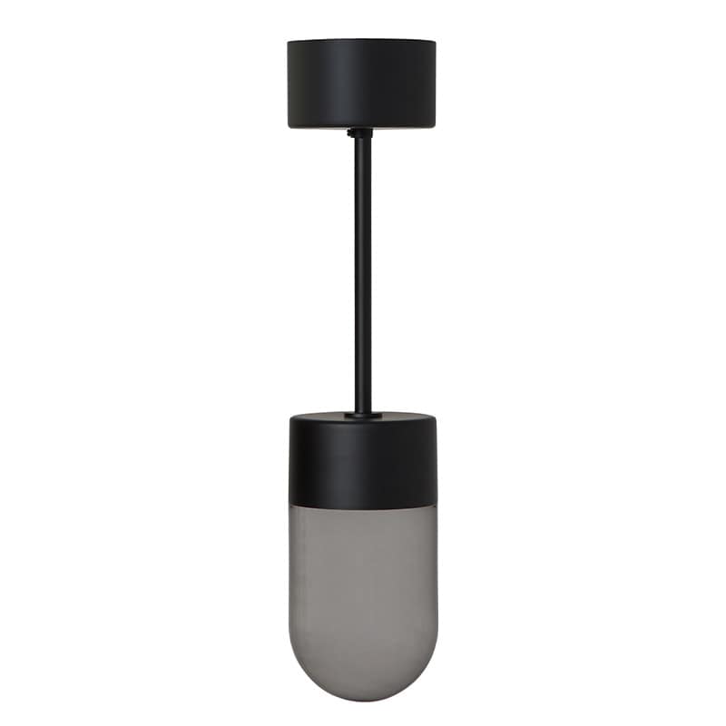 Vox Ceiling IP44 svart/rökfärgat glas