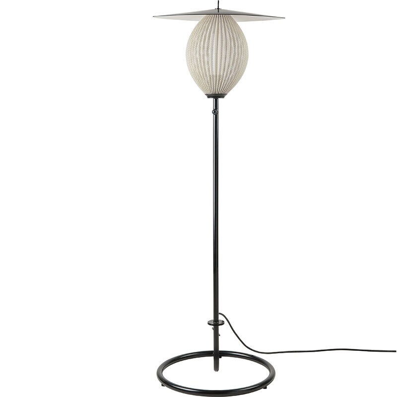 Satellite outdoor golvlampa cream white/semi matt black