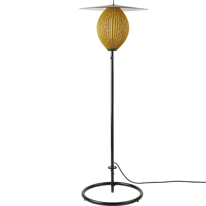 Satellite outdoor golvlampa mustard gold/semi matt black