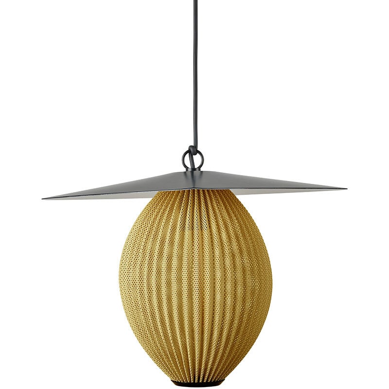 Satellite outdoor medium taklampa mustard gold/semi matt black