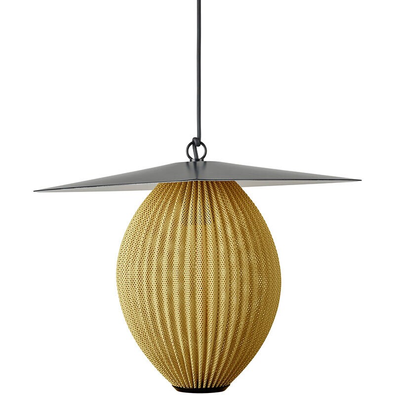 Satellite outdoor large taklampa mustard gold/semi matt black