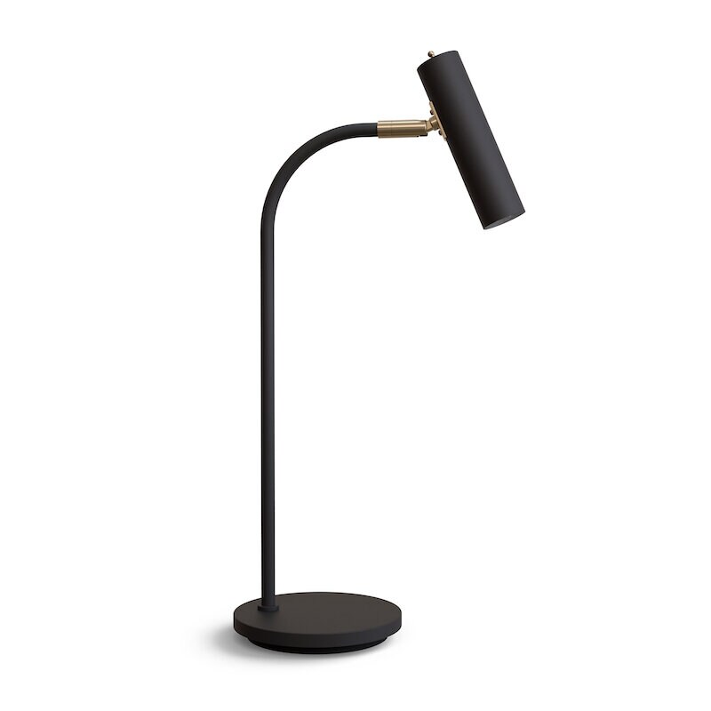 Slender bordslampa svart