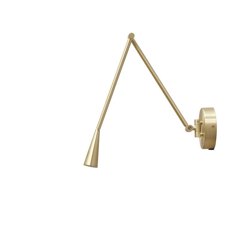 Snake vägglampa brass