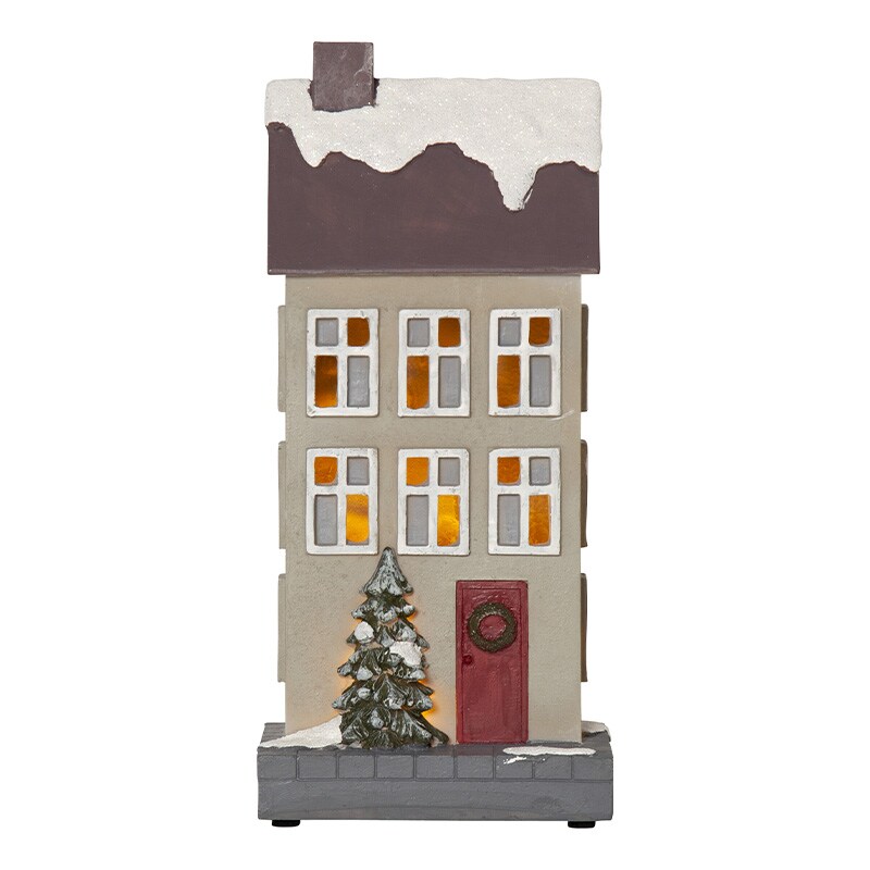 Hus juldekoration beige