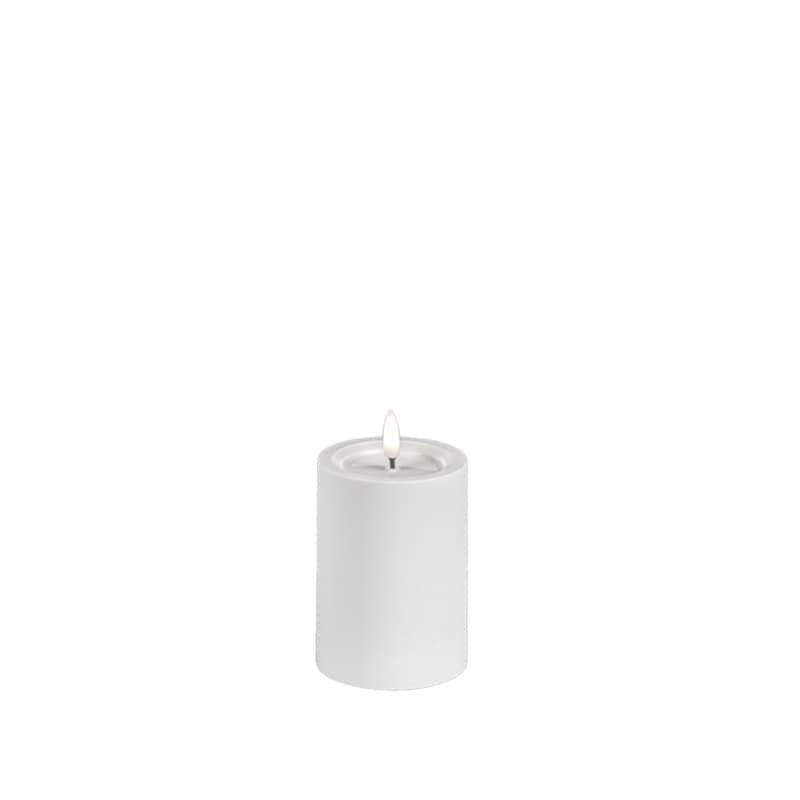 Blockljus 10 cm LED IP44 vit