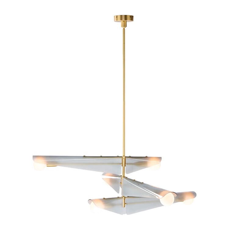 Sycamore Chandelier 3 Tiers Taklampa  Dawn Grey Glass/mässing