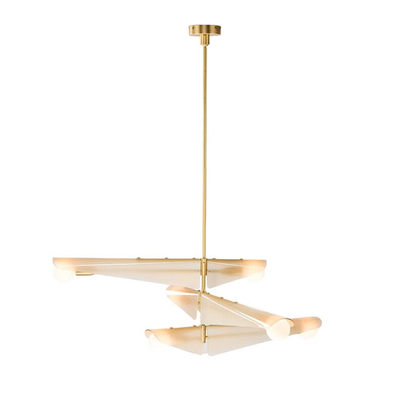 Sycamore Chandelier 3 Tiers Taklampa  Dusk Pink Glass/mässing