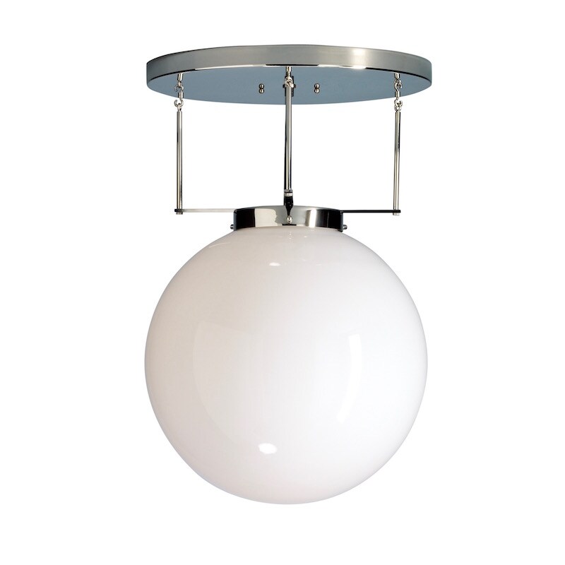 DMB 26 Bauhaus Ø30 plafond Nickel/Opalglas