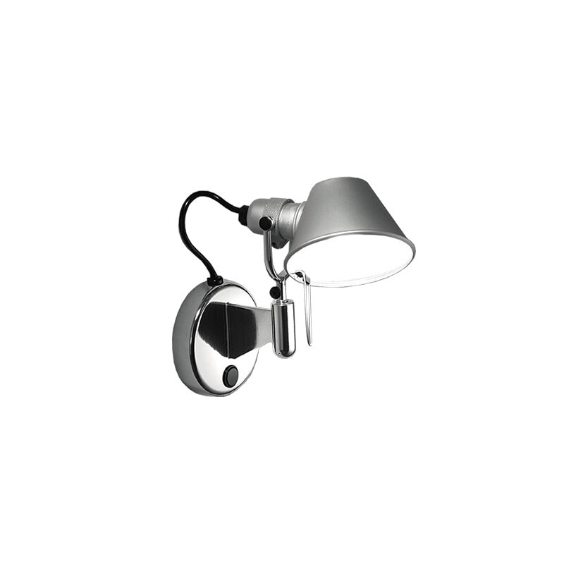 Tolomeo Micro Faretto vägglampa med brytare aluminium