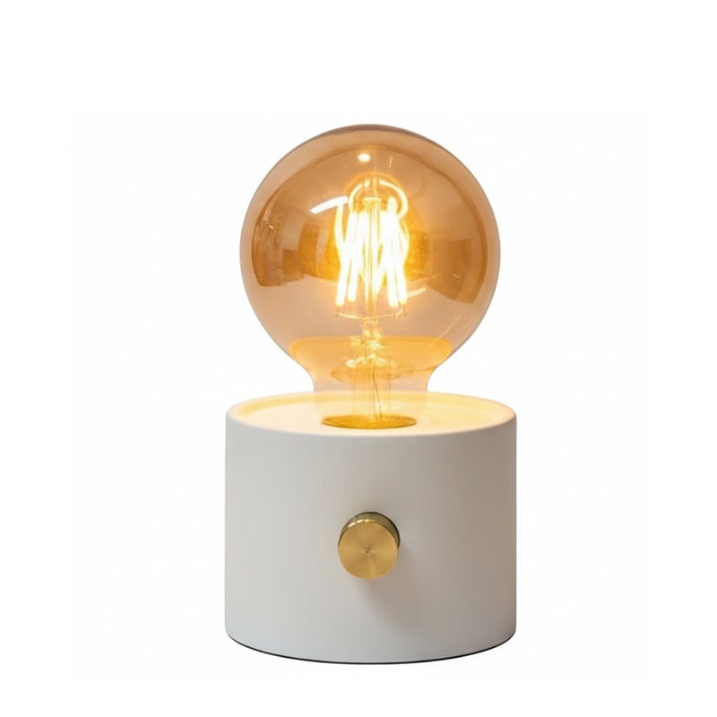 No cable battery bordslampa vit