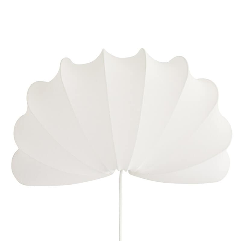 Anna L Vägglampa Bomull/Vit