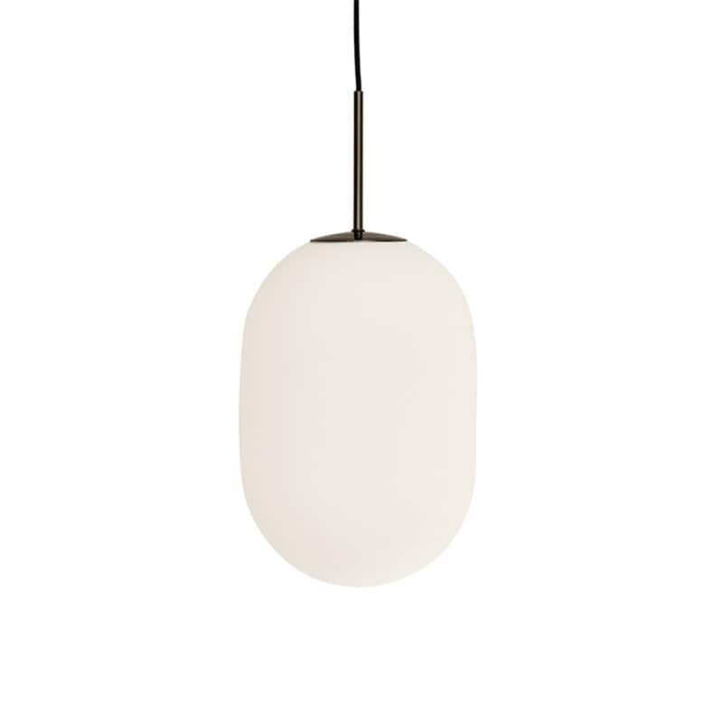 Noor L Taklampa Kromsvart/vit