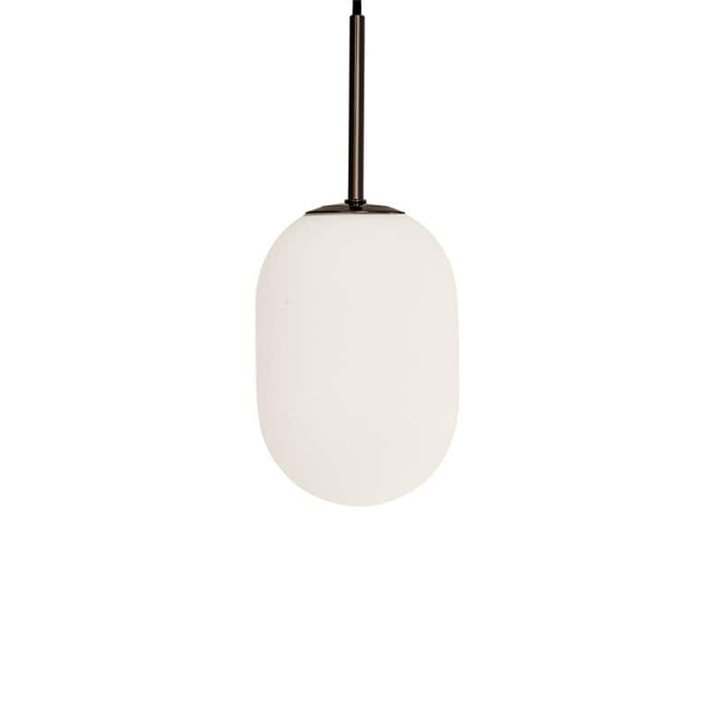 Noor S Taklampa Kromsvart/vit