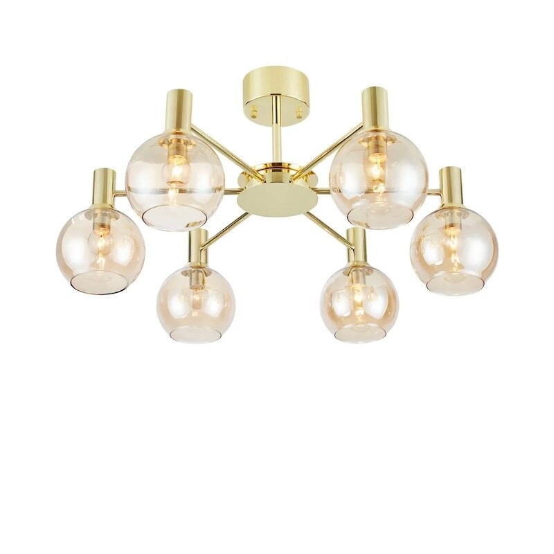Ambra 6L plafond mässing/amber