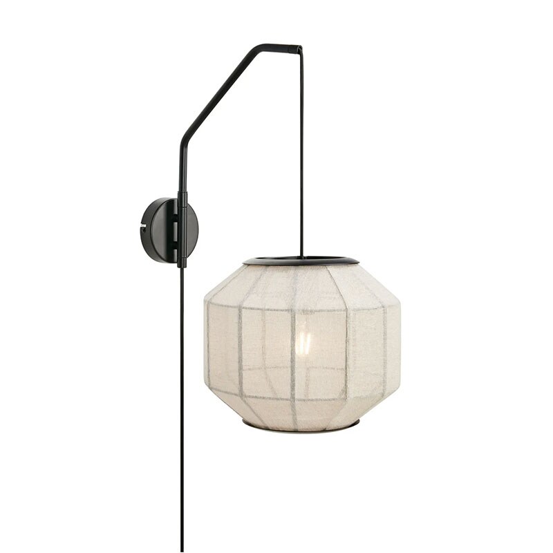 Asuka vägglampa beige/svart