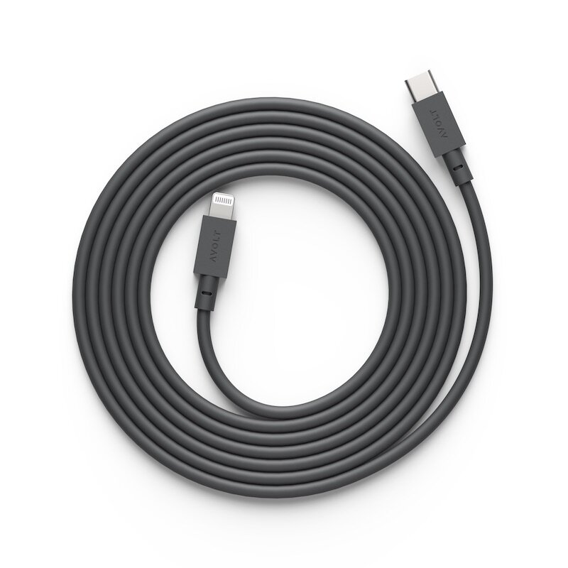 Cable 1 USB-C to Lightning Charging Cable  2m Stockholm Black