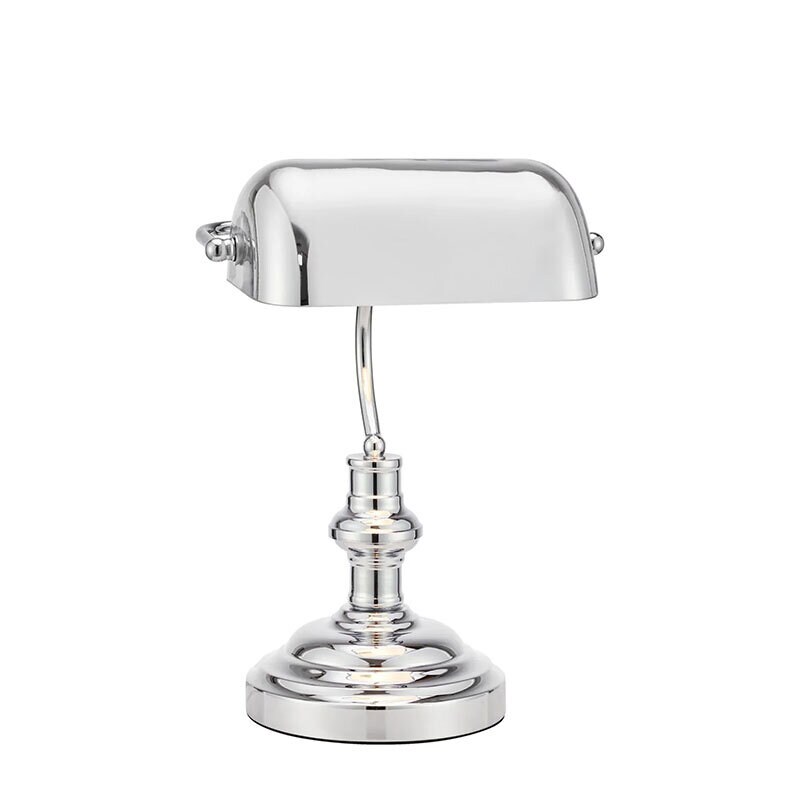 Bankers 42 cm bordslampa krom